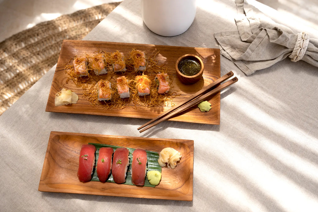 Teakwortel Sushi Bord Belvivere - L