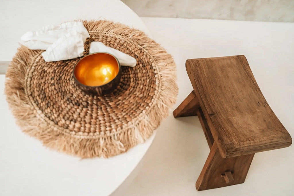 De Water Hyacinth Raffia Placemat - Naturel
