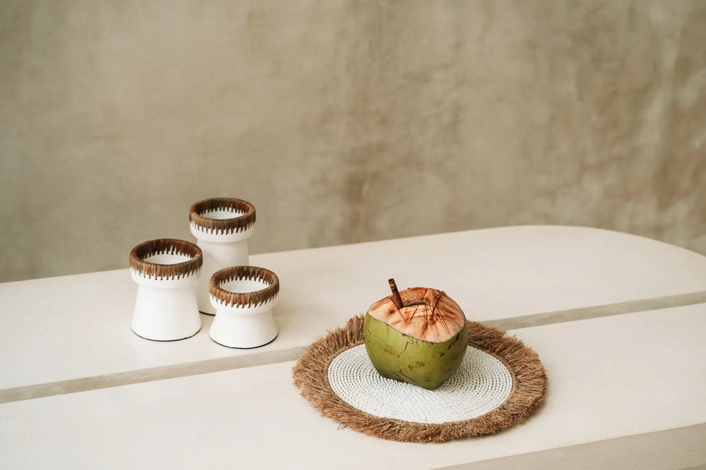 De Water Hyacinth Raffia Placemat - Wit Naturel