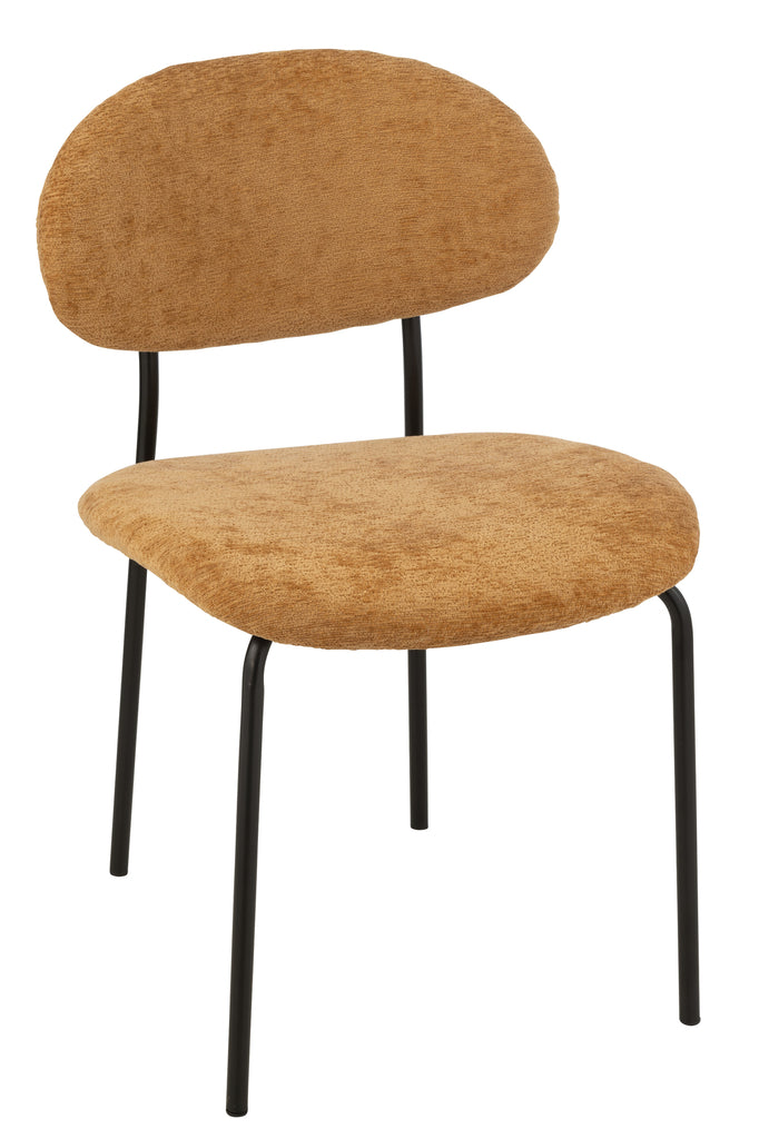 Eetkamerstoel Textiel/Metaal Oker