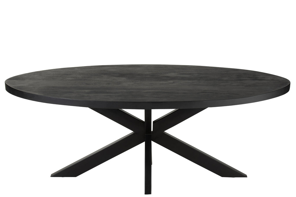 Eettafel Gerard Rond Mangohout Zwart