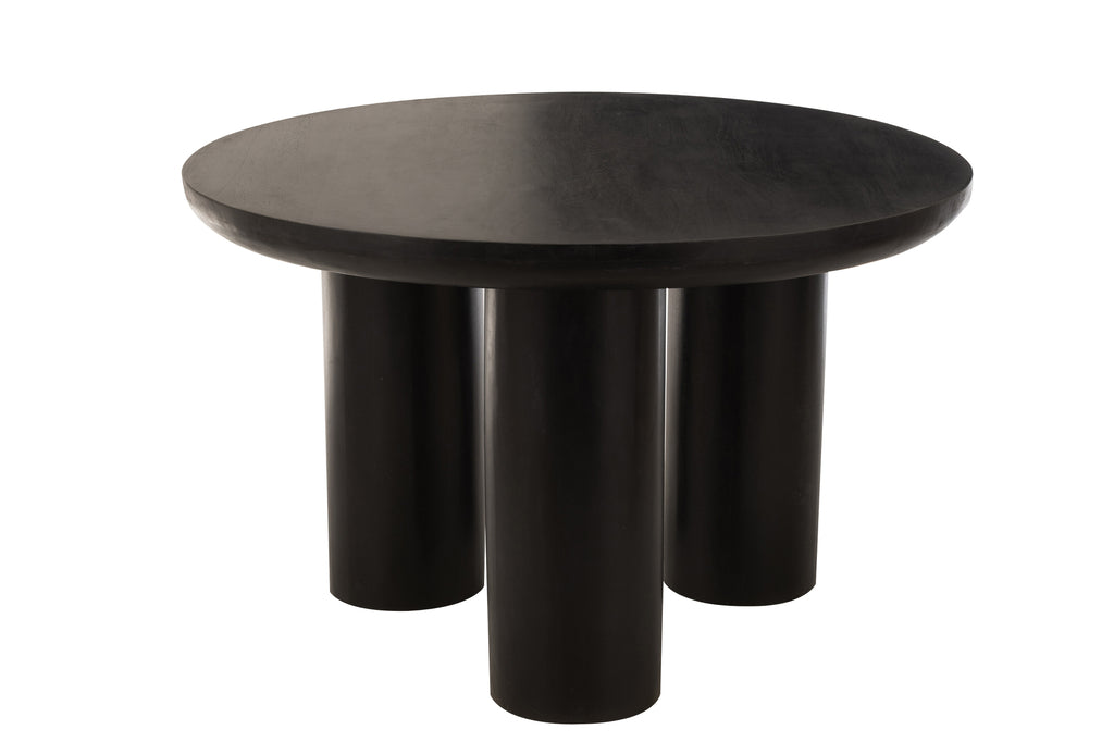 Eettafel Trio Mangohout Zwart