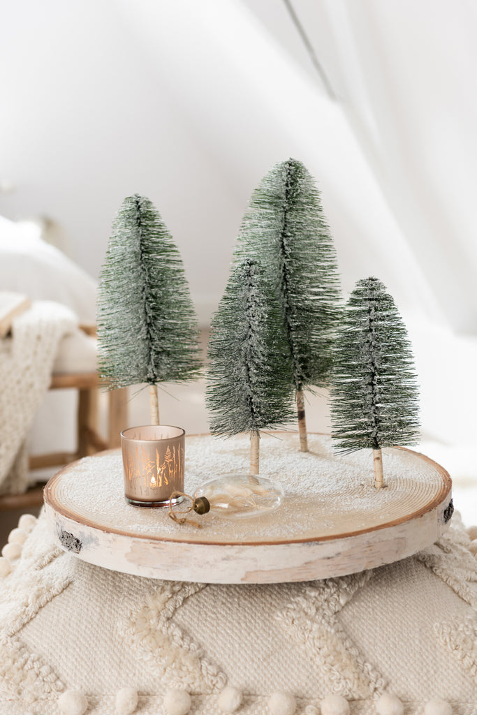 J-Line Disc Decorative Christmas Tree Bark Natural Large