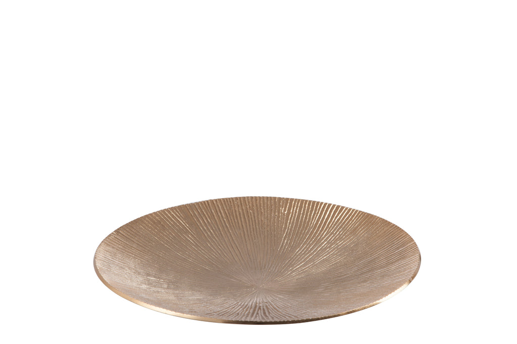 Schotel Geribbeld Rond Aluminium Koper Klein