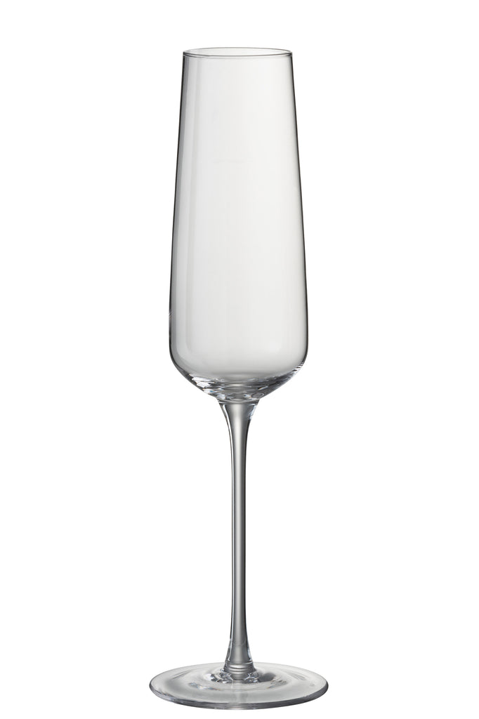 J-Line Drinkglas Champagne Leo Glas Transparant