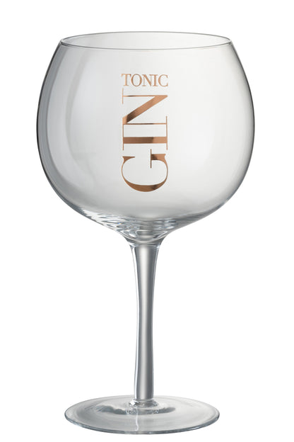 J-Line Drinkglas Gintonic Glas Transparant/Koper