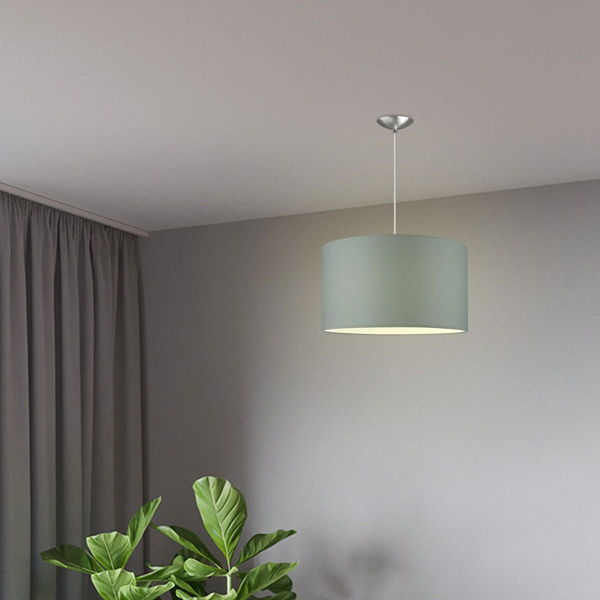 hanglamp Bling met lampenkap, E27, grijs, 40cm