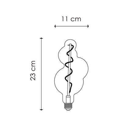 dimbare Led Bubbel Spiraal E27 4W 300Lm 3000K Helder