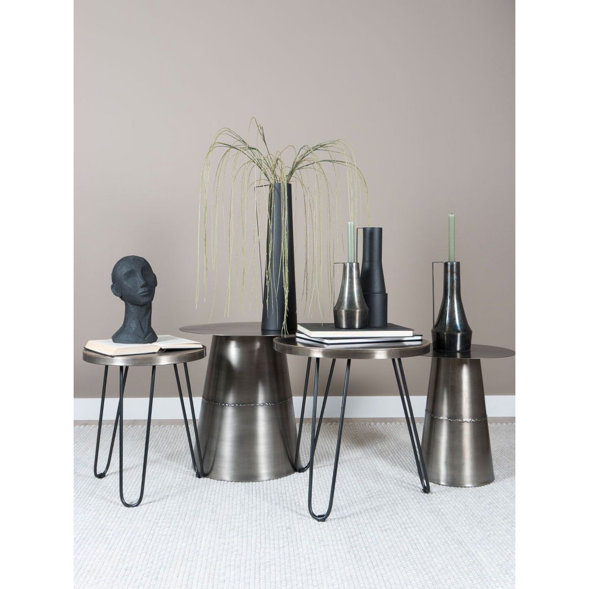 Salontafel Palma - 49 x 49 cm - Nickel