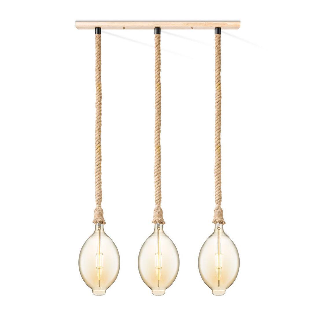 hanglamp Leonardo Ovaal - 3L G125 - dimbaar E27 amber