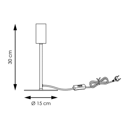 Industri?le Tafellamp Sola - Zwart 15x15x30cm - Metaal