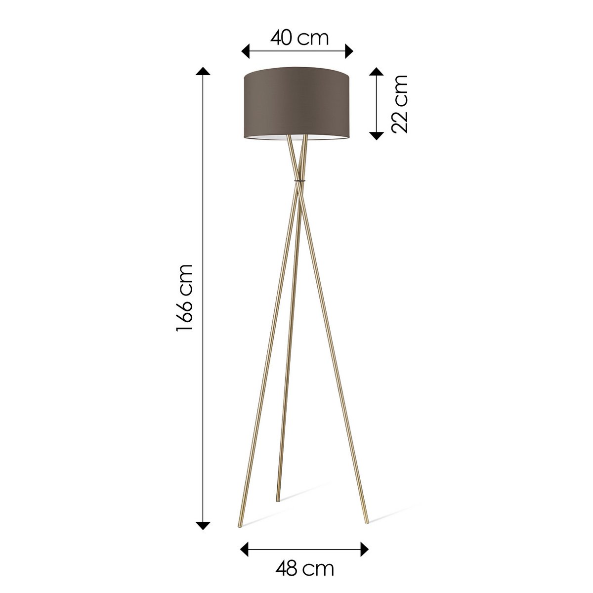 vloerlamp Bling-Legs Brons-Taupe-40cm