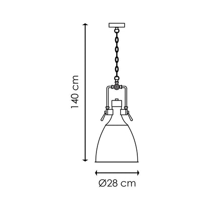 Hanglamp Dive - chroom - 28.5x29x140cm