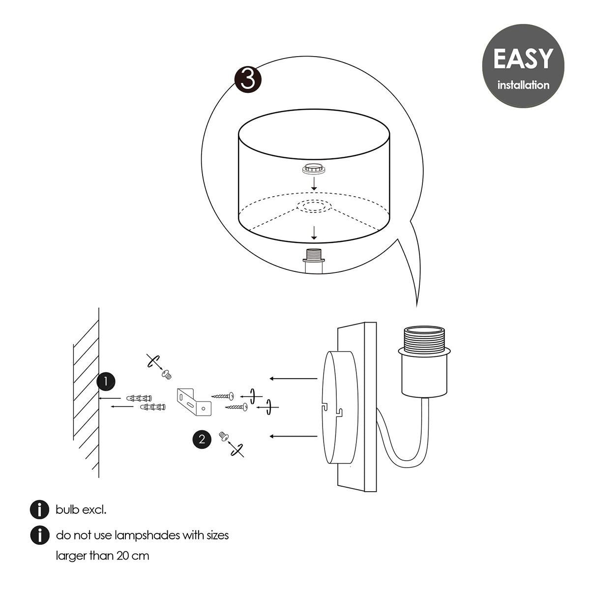 wandlamp Concrete 13/13/12cm - Beton