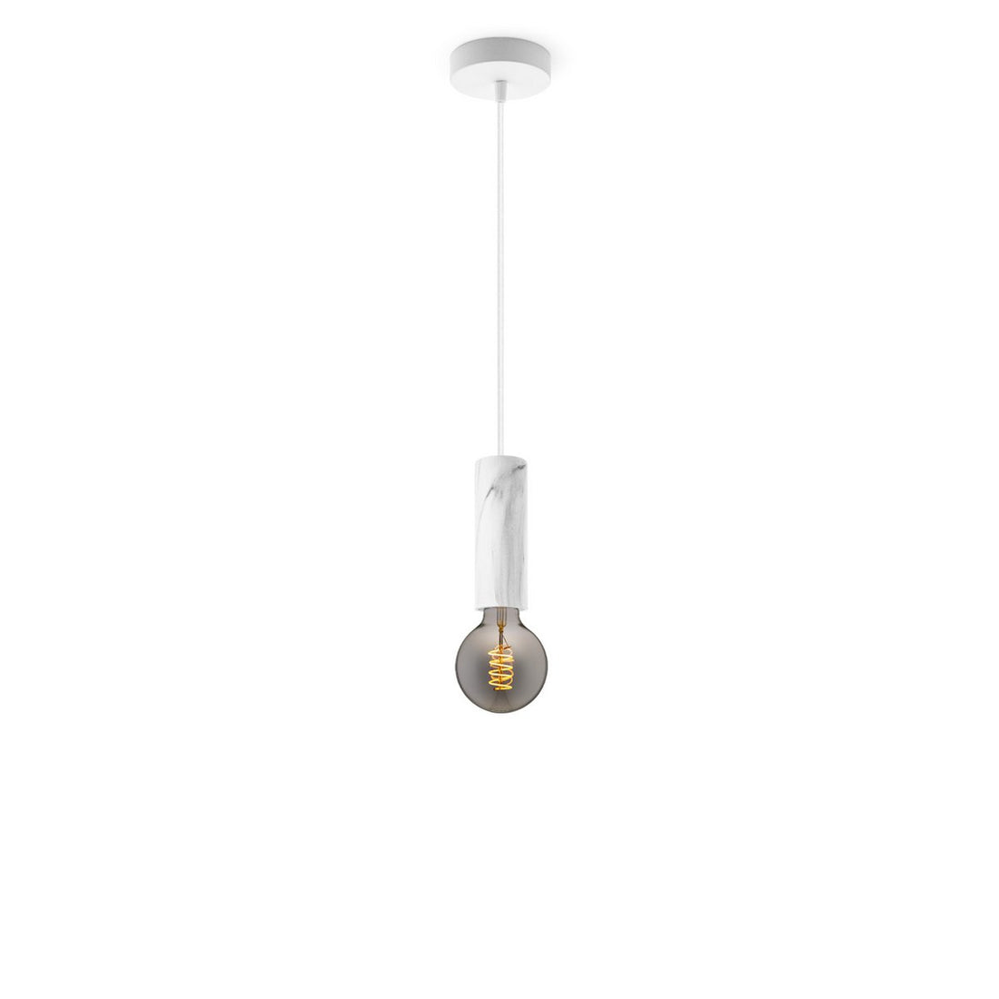 hanglamp Marmer Saga - G125 - dimbaar E27 rook