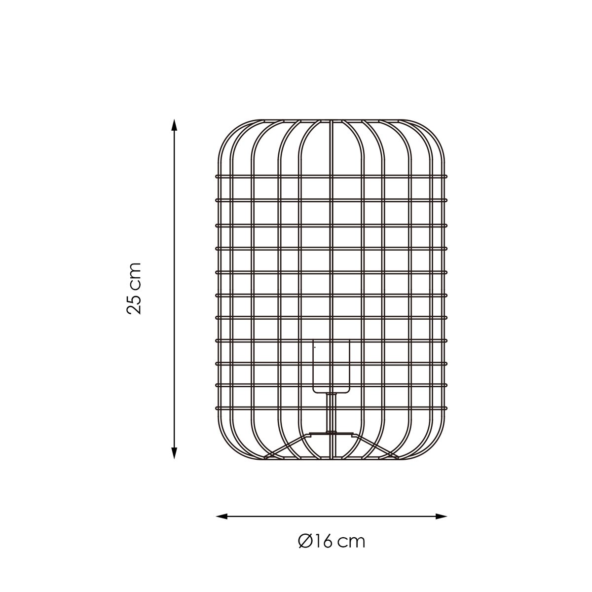 tafellamp Netting - Zwart - 16/16/25cm - bedlampje