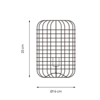 tafellamp Netting - Zwart - 16/16/25cm - bedlampje