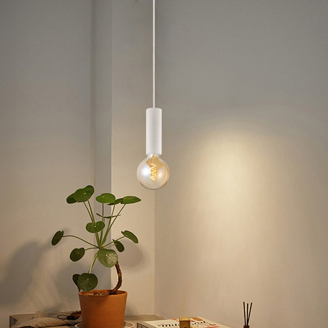 Hanglamp Saga - Wit - 10x10x120cm