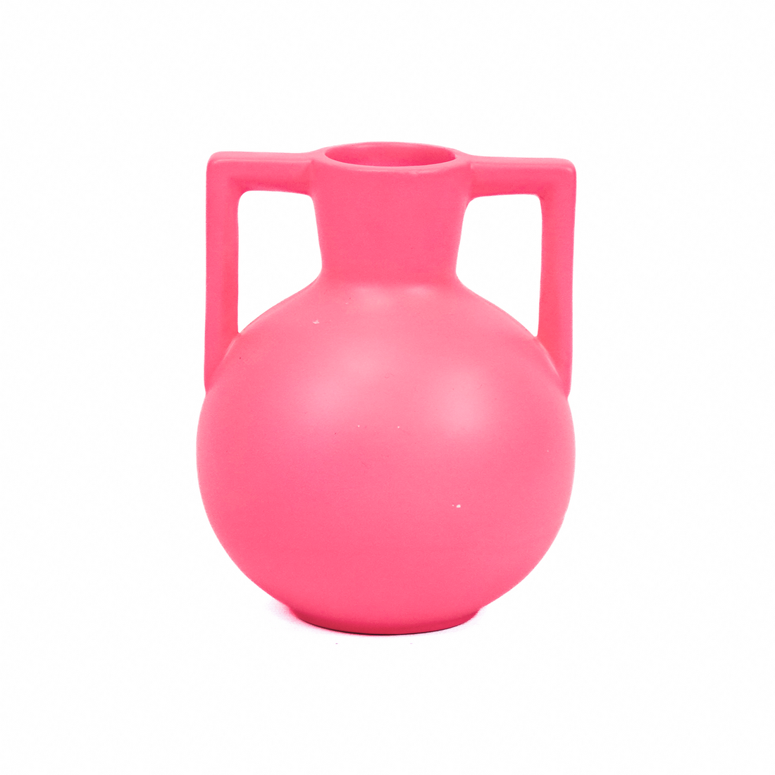 Vaas - Kettlebell - Keramiek - Neon Roze - 14,5x14,5x18,5cm