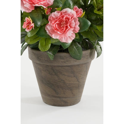 Azalea Kunstplant in Bloempot Stan - H31 x Ø26 cm - Perzik