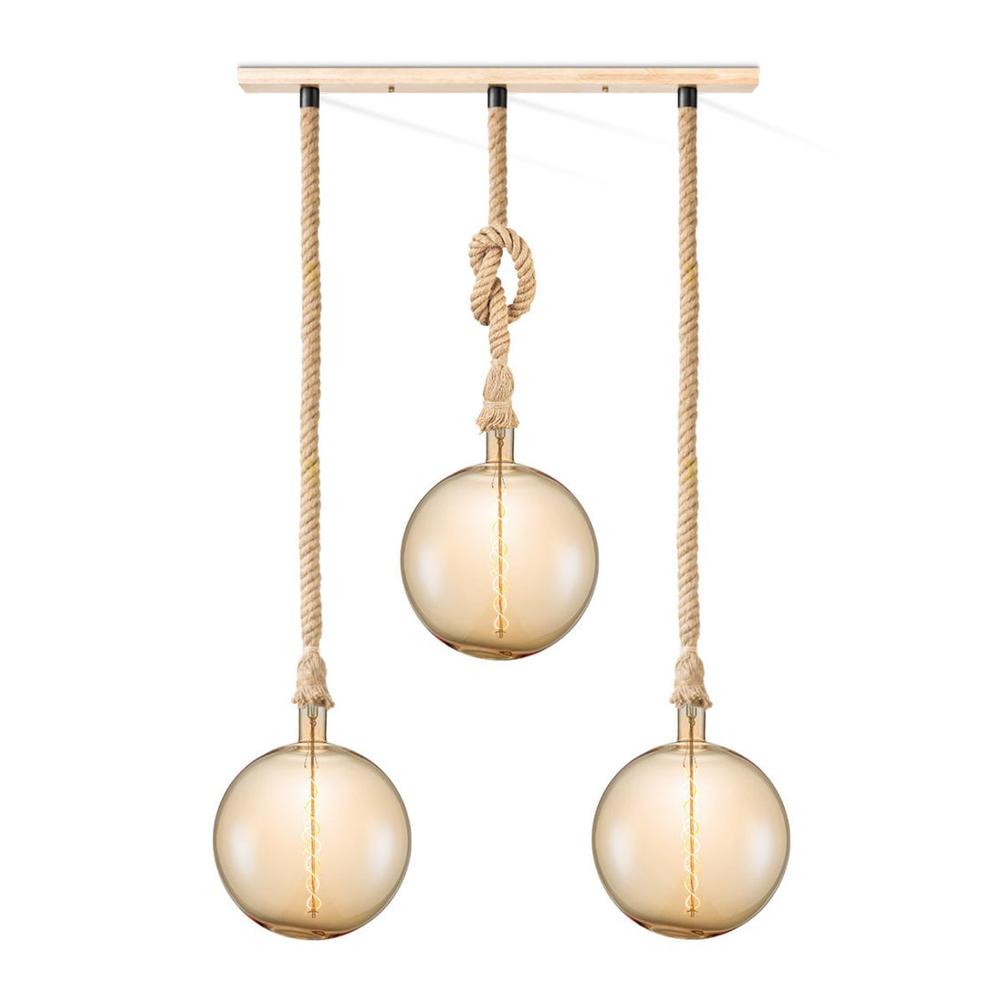 hanglamp Leonardo Globe - 3 LED -dimbaar E27 amber