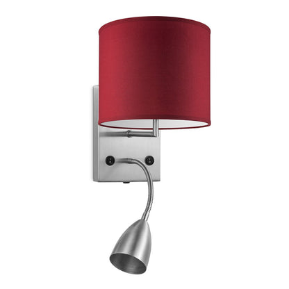 Wandlamp - Read, LED Leeslamp, E27, rood 20cm