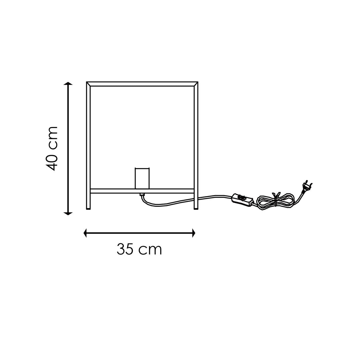 Moderne tafellamp Kaso - Zwart - 35x35x40cm