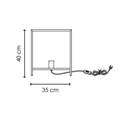 Moderne tafellamp Kaso - Zwart - 35x35x40cm