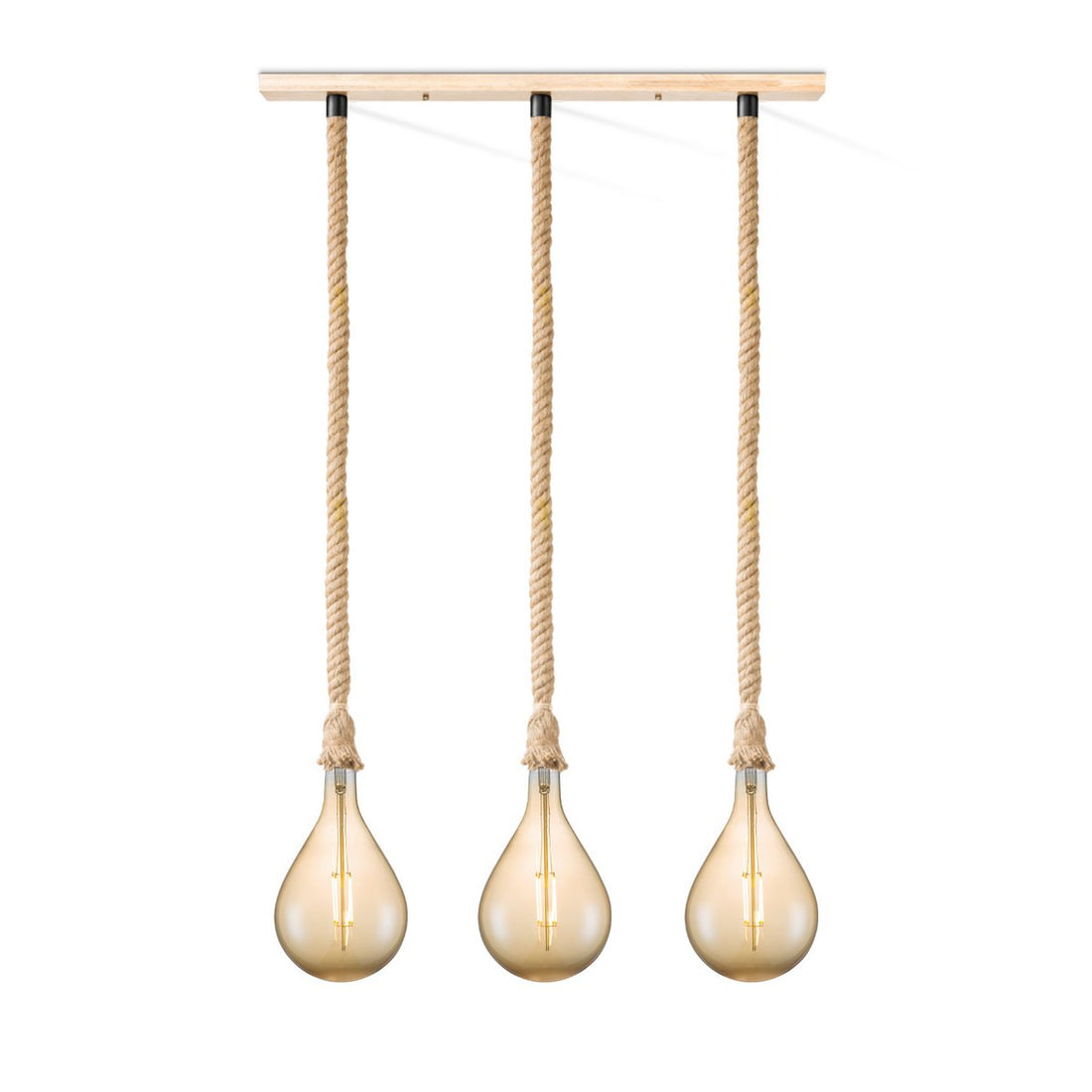 hanglamp Leonardo Pear - 3L G160 - dimbaar E27 amber