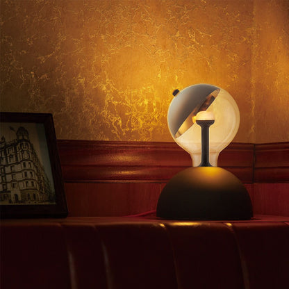 dimbare LED lamp Sphere zwart-goud G120 E27 5W 400Lm