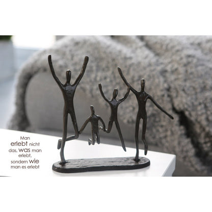 IJzeren design sculptuur &quot;Jumping&quot; gepolijst breedte 22cm