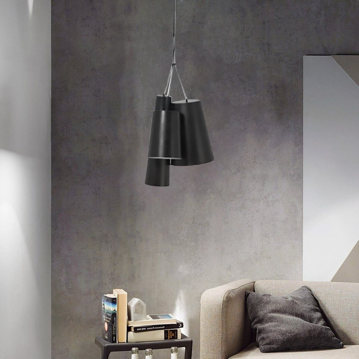 Hanglamp Bowd - Zwart - 63x63x168cm