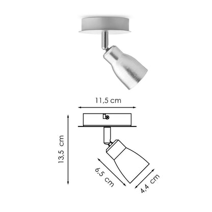 LED wandspot Alba - dimbare - geborsteld staal