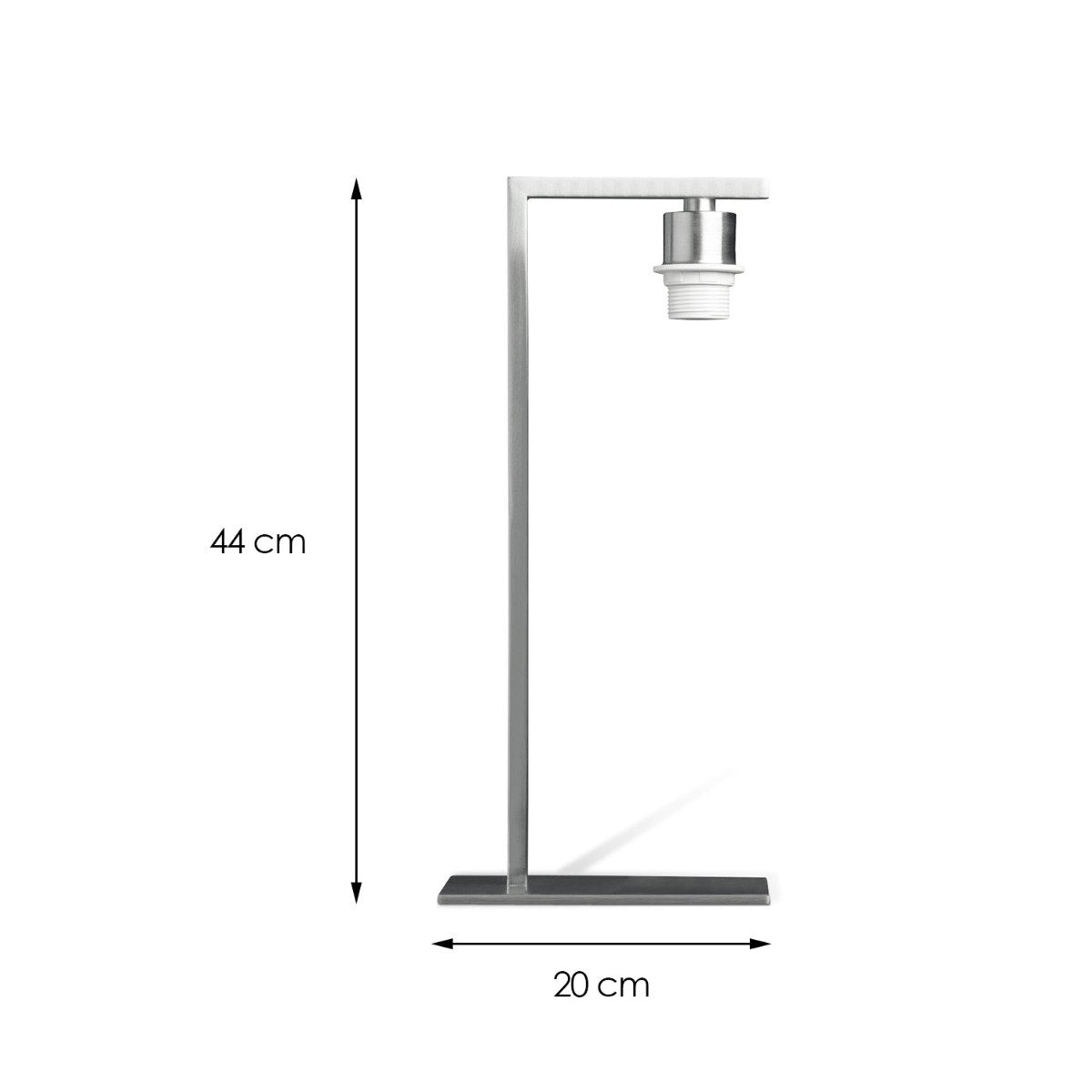 tafellamp voet Block 22/22/44cm - Geborsteld staal