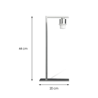 tafellamp voet Block 22/22/44cm - Geborsteld staal