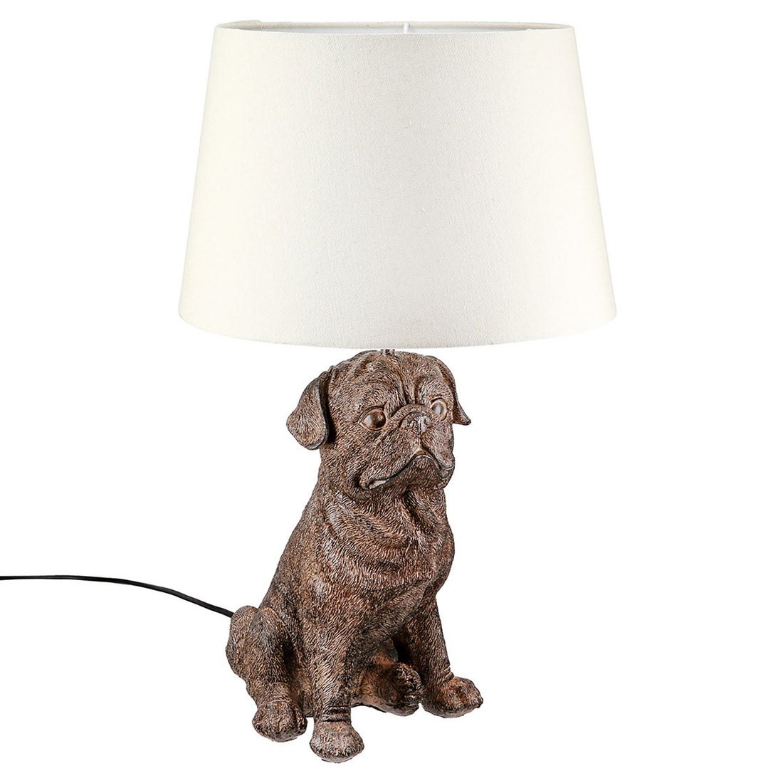 Tafellamp hond mopshond, hoogte 52 cm