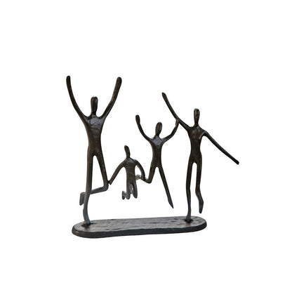 IJzeren design sculptuur &quot;Jumping&quot; gepolijst breedte 22cm