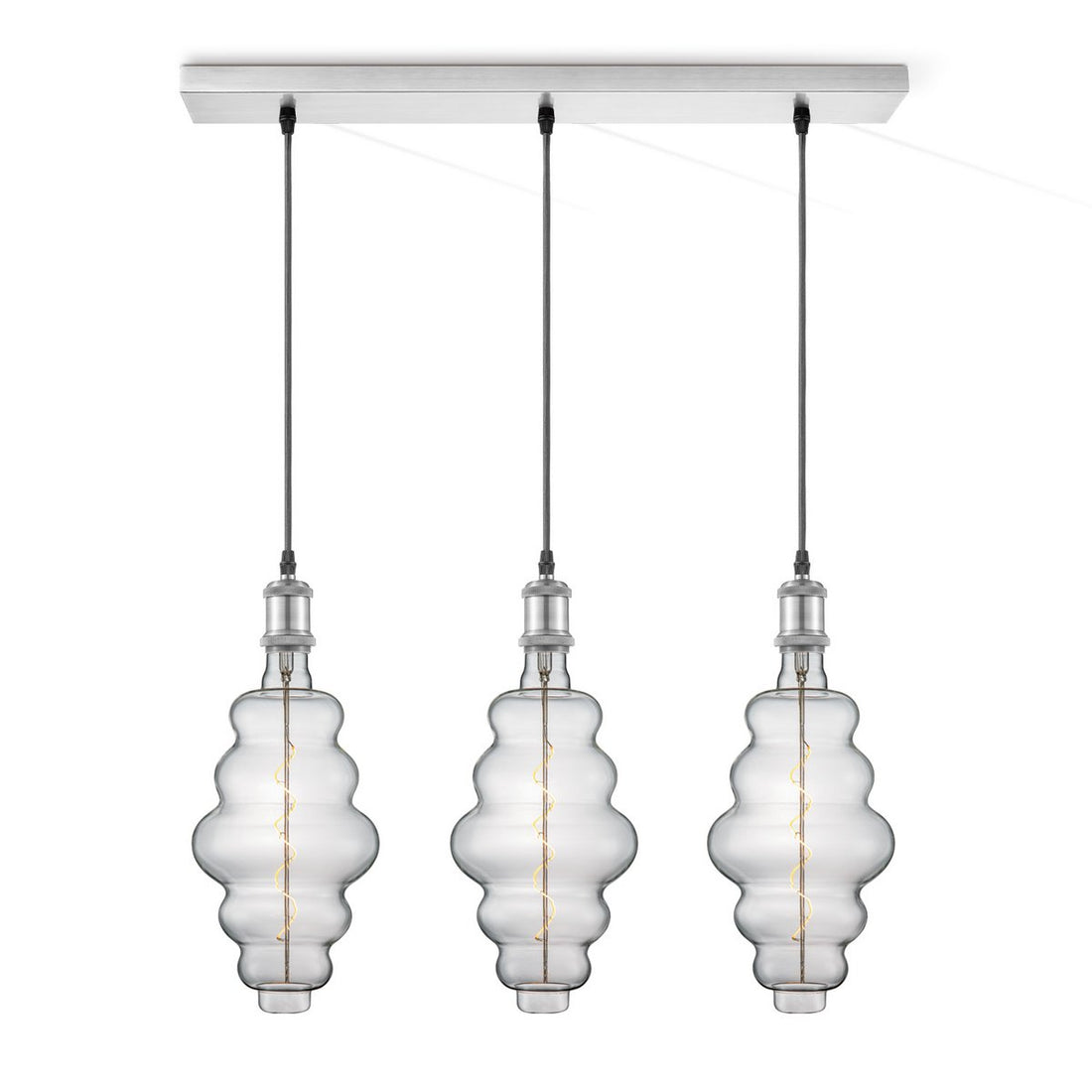 hanglamp chroom vintage Cloud 3L dimbaar E27 helder