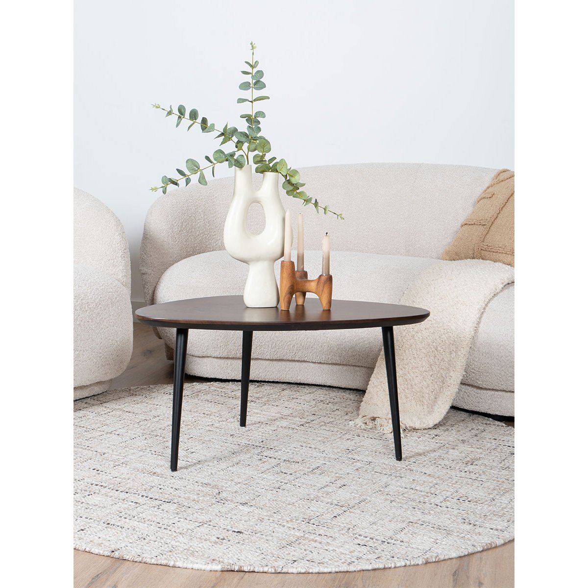 Vloerkleed Cross Beige – Rond ø160 cm