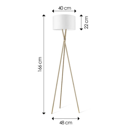 vloerlamp Bling-Legs Brons-Wit-40cm