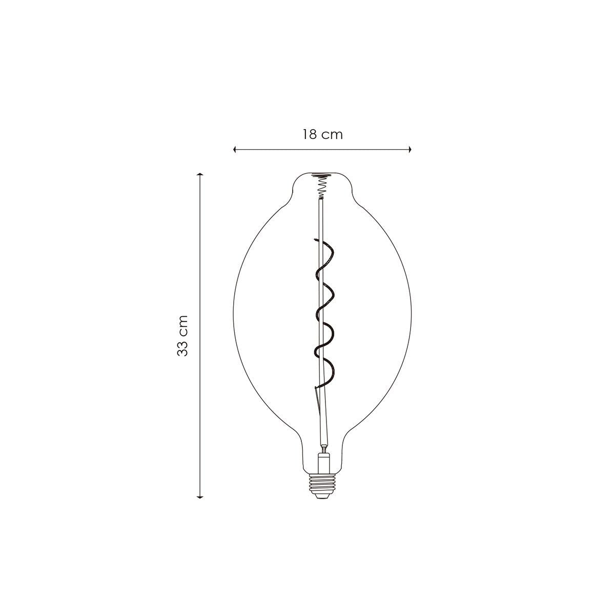 dimbare LED Carbon E E27 4W 100Lm 1800K Rook