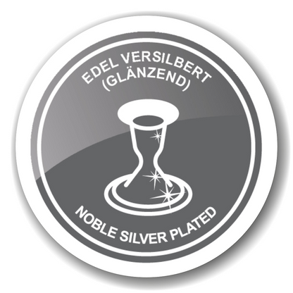 EDZARD notenkraker walnoot, verzilverd, aanslagbestendig, lengte 12 cm