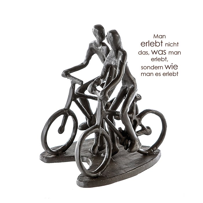 Design sculptuur &quot;Rad Tour&quot; gepolijst h.13cm