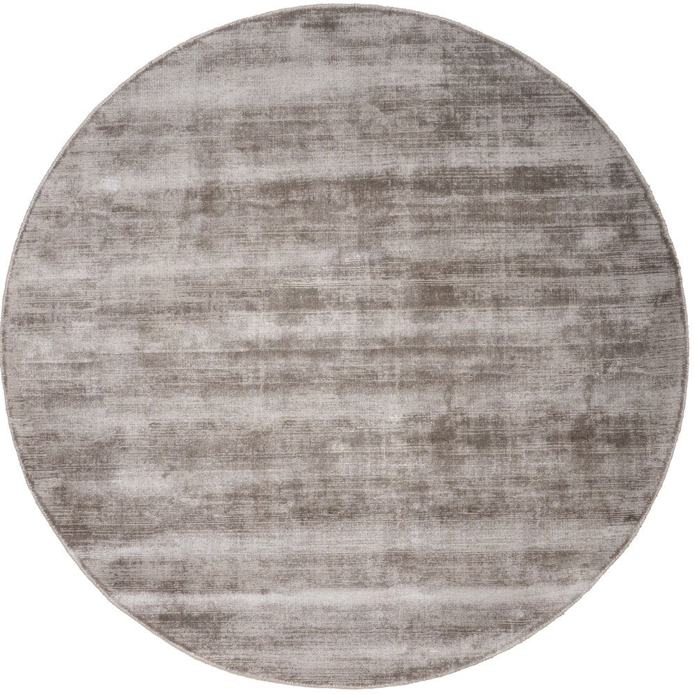 Vloerkleed Cos – Viscose Taupe Rond ø200 cm