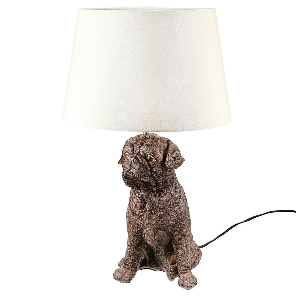 Tafellamp hond mopshond, hoogte 52 cm