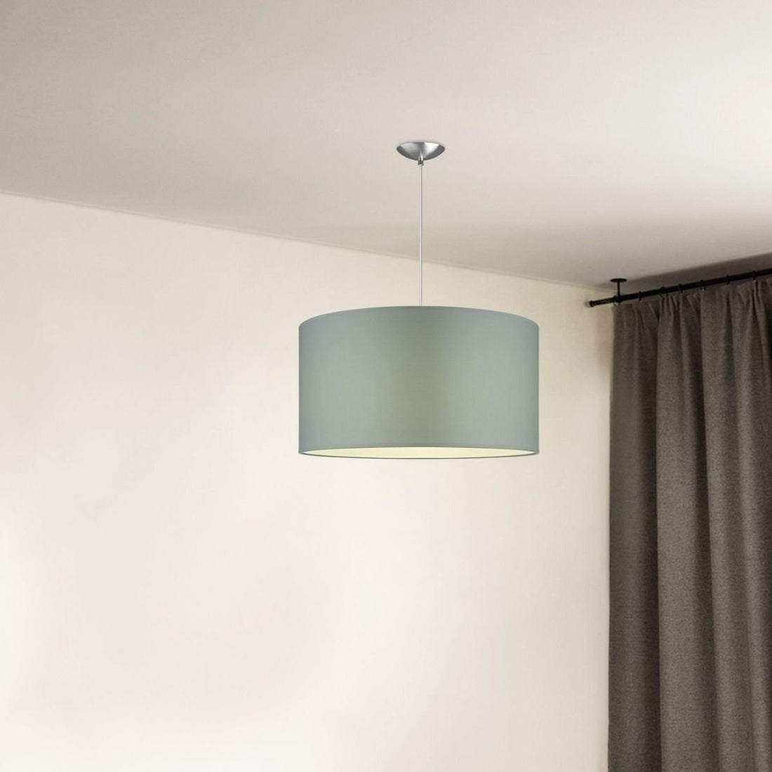 hanglamp Bling met lampenkap, E27, grijs, 50cm