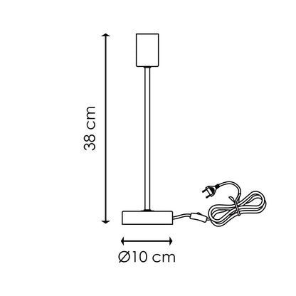 tafellamp Cava - Brons - 10/10/38cm bedlampje - Marmer