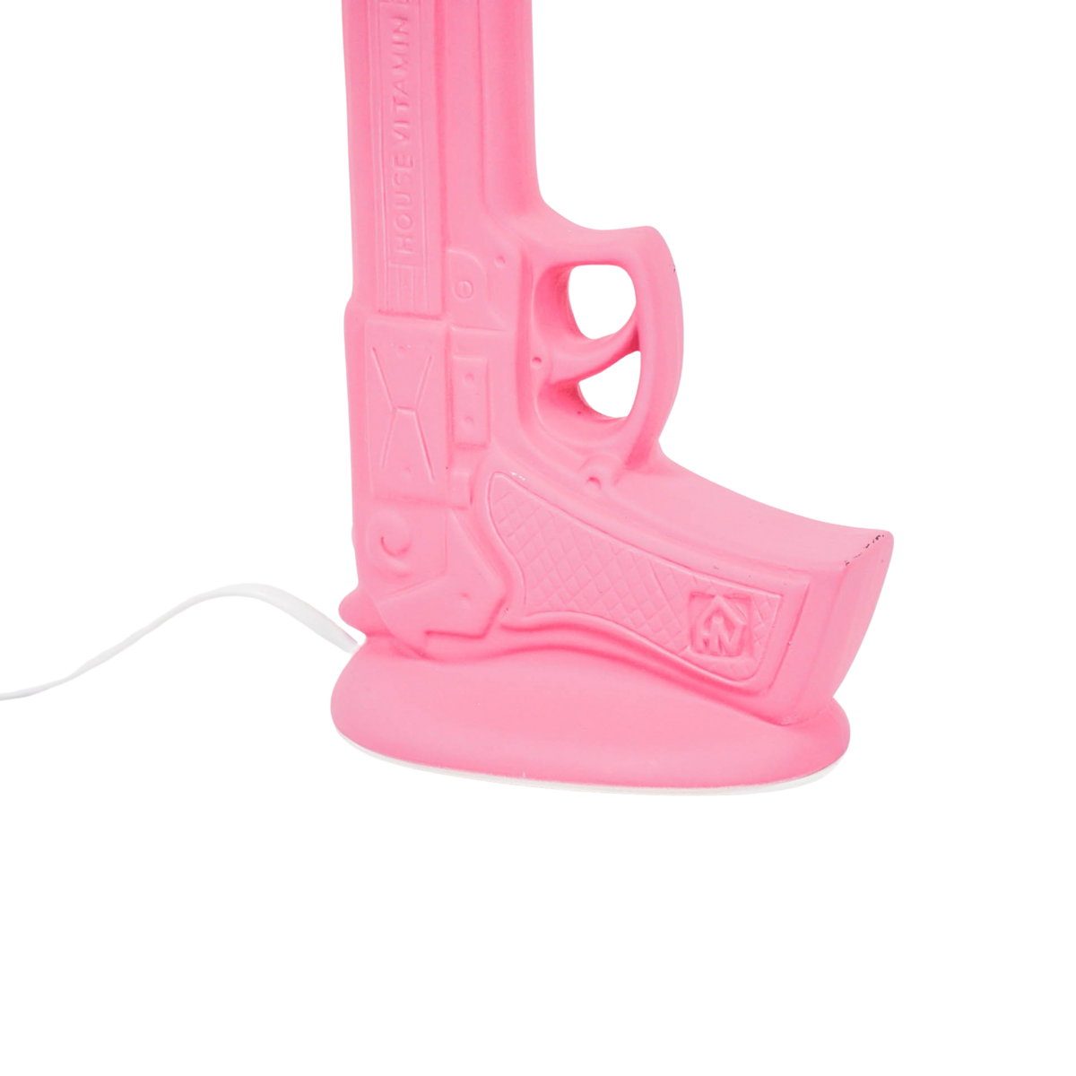 Tafellamp - Gun - Keramiek - Neon Roze - E27 - 15x9x32cm