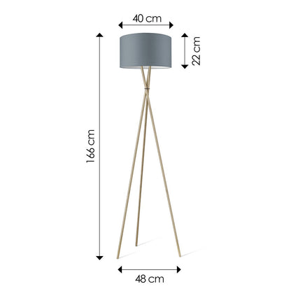 vloerlamp Bling-Legs Brons-Grijs-40cm