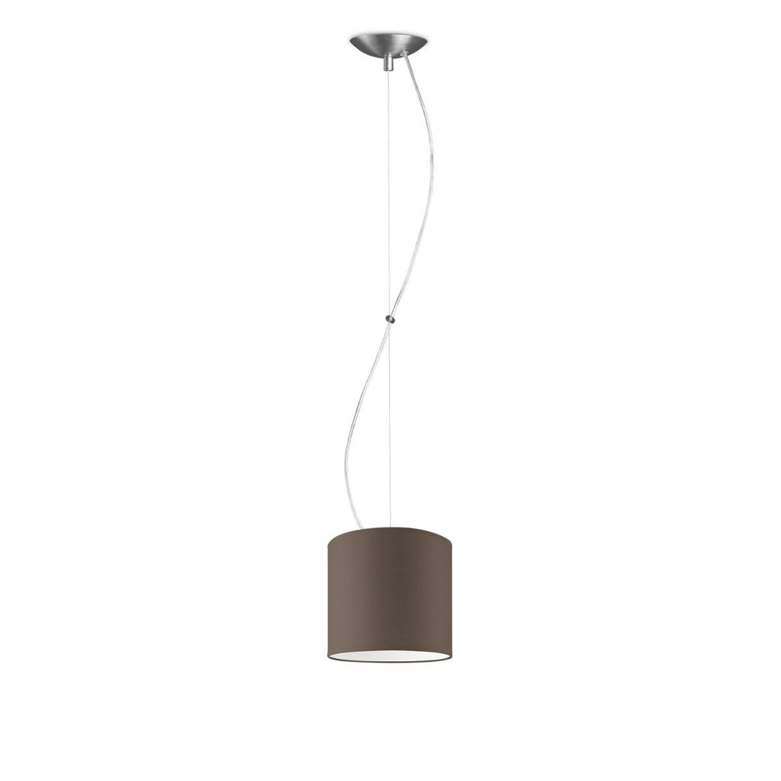 hanglamp Deluxe met lampenkap, E27, taupe, 16cm